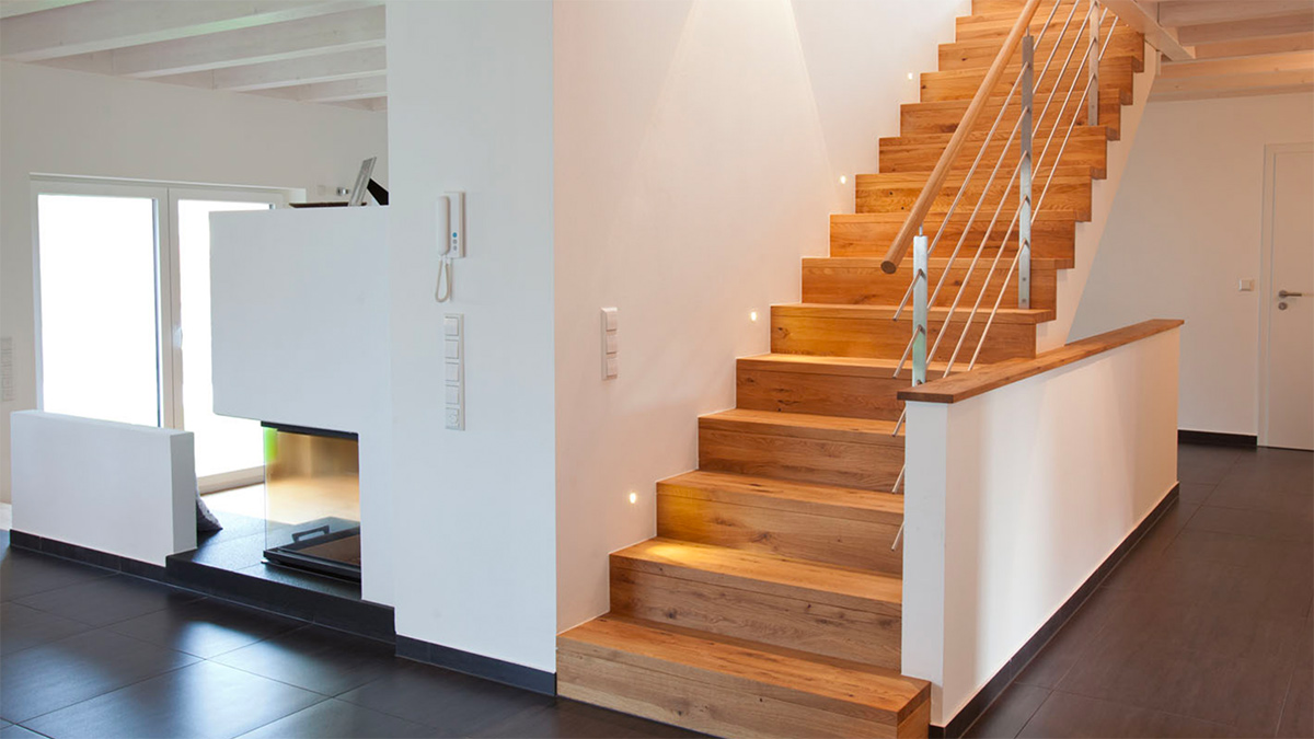 Innovative Faltwerktreppe von Hildner Treppen- und Holzbau