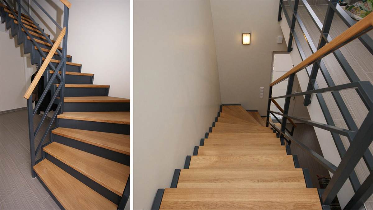 Moderne Treppen aus Holz/Stahl von Schorfheidetreppen