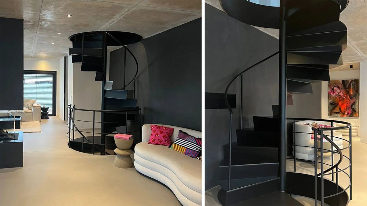 Moderne Design-Spindeltreppe aus Stahl von Treppen SCHULZE