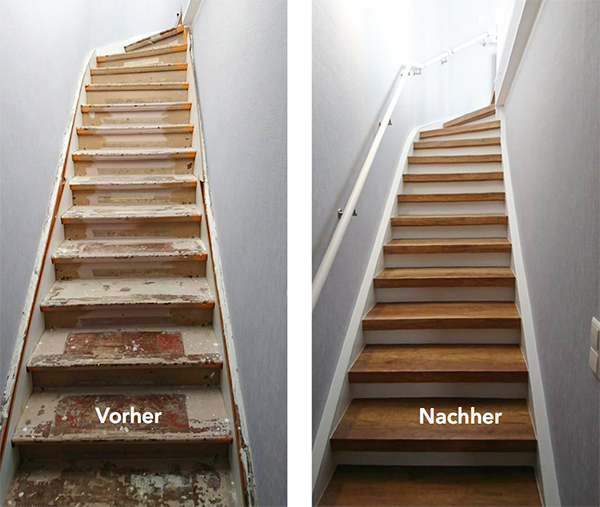 Treppenrenovierung-Treppensanierung von Treppen PICHERT